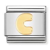 Nomination Composable Classic Link 030101/03 Letter C in 18K Gold